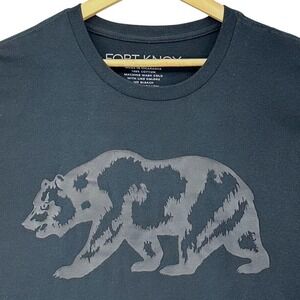 Fort Knox Black Bear Tonal Graphic Tee Cotton SZ 2XL Gorpcore Streetwear Outdoor